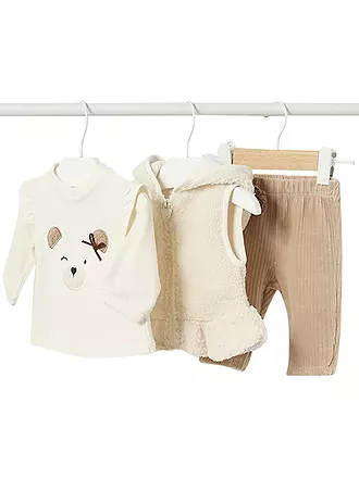 MAYORAL | Baby Set Pullover, Gilet, Hose 3-teilig | beige