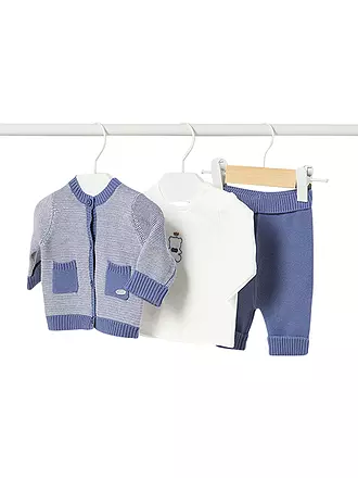MAYORAL | Baby Set Strickjacke, Shirt und Hose 3-teilig | blau