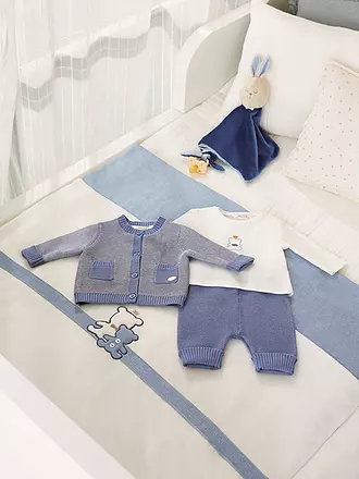 MAYORAL | Baby Set Strickjacke, Shirt und Hose 3-teilig | blau