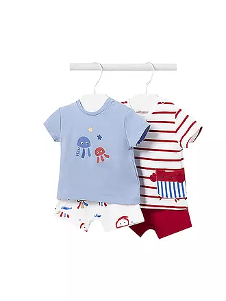 MAYORAL | Baby Set T-Shirt und Shorts 4 teilig | rot