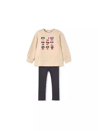 MAYORAL | Mädchen Set 2-teilig Pullover und Leggings | beige
