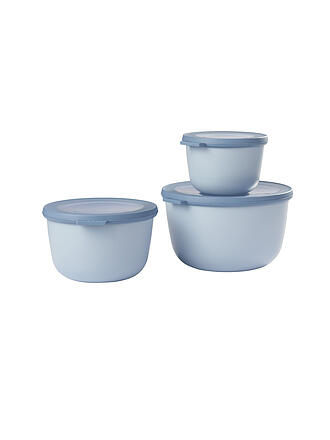 MEPAL | Set Multischüssel Cirqula hoch, 3-teilig (500, 1000, 2000 ml) - Nordic blue | creme