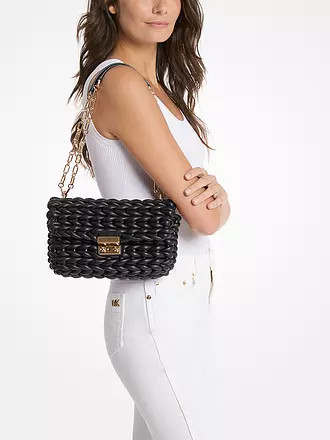 MICHAEL KORS | Ledertasche - Umhängetasche TRIBECA | schwarz