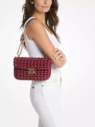 MICHAEL KORS | Ledertasche - Umhängetasche TRIBECA | dunkelrot