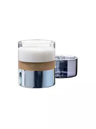 MILLEFIORI | Duftkerze White Musk 380g | silber