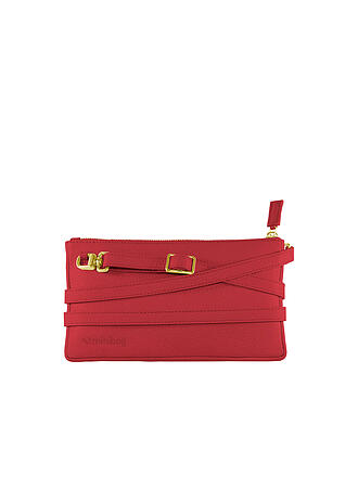MINIBAG | Ledertasche - Minibag Red Gold | rot