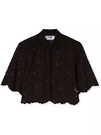MSGM | Bluse Cropped Fit | schwarz