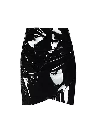 MSGM | Minirock in Lederoptik | schwarz