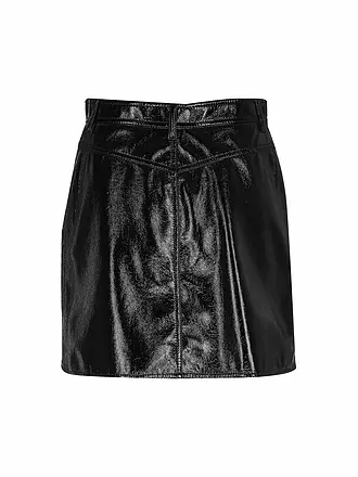 MSGM | Minirock in Lederoptik | schwarz