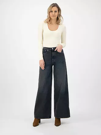 MUD JEANS | Jeans Wide Leg Wyde Sara | dunkelblau