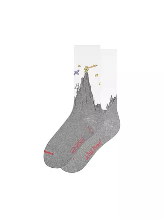 MUSEARTA | Damen Socken MOUNTAIN - DER KLEINE PRINZ grey-multi (36-40) | hellgrau