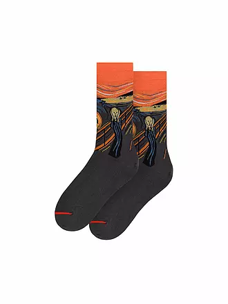 MUSEARTA | Damen Socken THE SCREAM - EDVARD MUNCH orange (36-40) | orange
