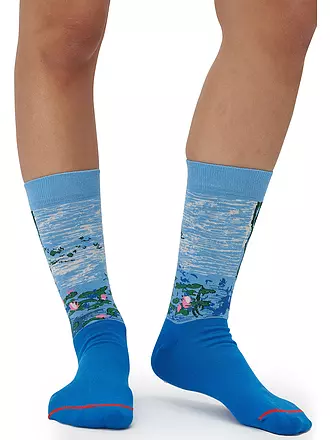 MUSEARTA | Damen Socken WATER LILIES II - CLAUDE MONET blue (36-40) | blau