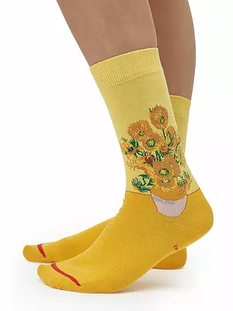 MUSEARTA | Herren  Socken SUNFLOWERS - V. GOGH yellow (40-46) | gelb