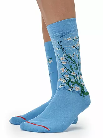 MUSEARTA | Herren Socken ALMOND BLOSSOM - V. GOGH light blue (40-46) | blau