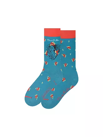 MUSEARTA | Herren Socken FRIDA WITH HUMMINGBIRD green (40-46) | petrol