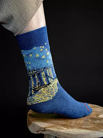 MUSEARTA | Herren Socken STARNIGHT RHONE - V. GOGH blue (40-46) | dunkelblau