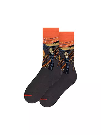 MUSEARTA | Herren Socken THE SCREAM - EDVARD MUNCH orange (40-46) | orange