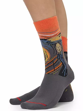 MUSEARTA | Herren Socken THE SCREAM - EDVARD MUNCH orange (46-49) | orange