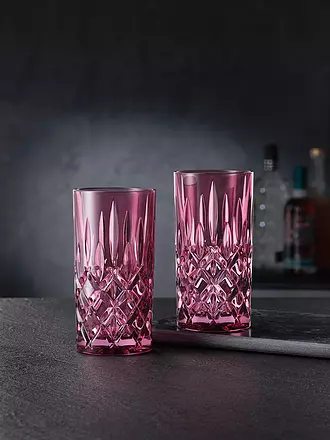 NACHTMANN | Longdrink Glas 2-er Set 395ml VINTAGE COLOUR NOBLESSE Berry | hellbraun