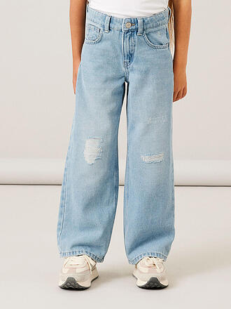 NAME IT | Mädchen Highwaist Jeans Wide Fit NKFROSE | hellblau