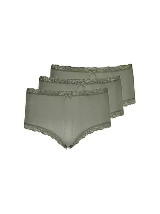 NINA VON C | Taillenslip 3er-Pkg. schwarz | olive