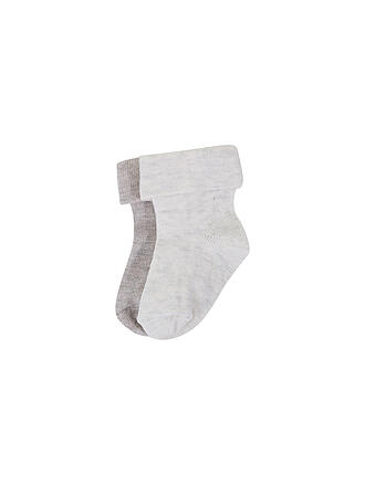 NOPPIES | Baby Socken 2er Pkg taupe mel | beige