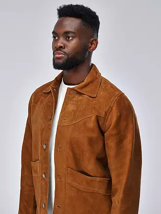 NUDIE JEANS | Lederjacke MUDDY | camel