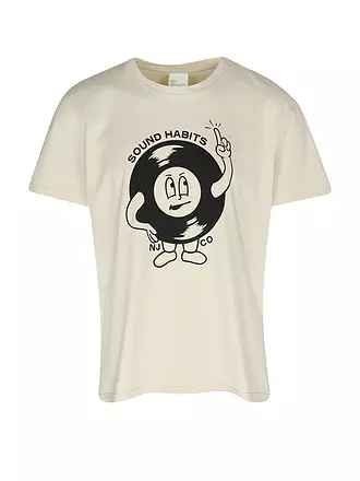 NUDIE JEANS | T-Shirt ROY SOUND HABITS | creme