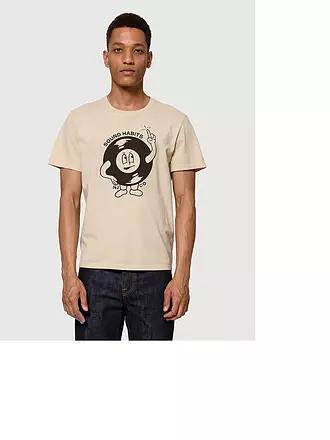 NUDIE JEANS | T-Shirt ROY SOUND HABITS | creme