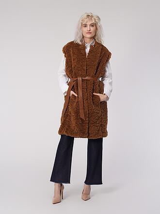OAKWOOD | Gilet in Felloptik DESTINEE | beige