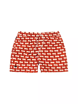 OAS | Badeshorts HEXAGONA | rot