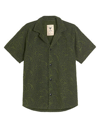 OAS | Frottee Poloshirt BURGUNDY TERRACE CUBA | grün