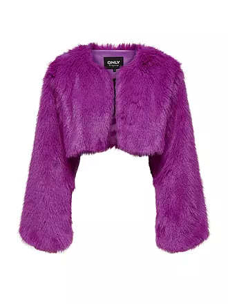 ONLY |  Jacke in Felloptik Cropped Fit ONLVIVIAN | schwarz