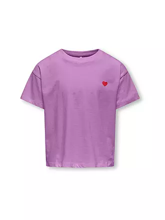 ONLY | Mädchen T-Shirt KOGMAIKEN LIFE CROPHEART | lila