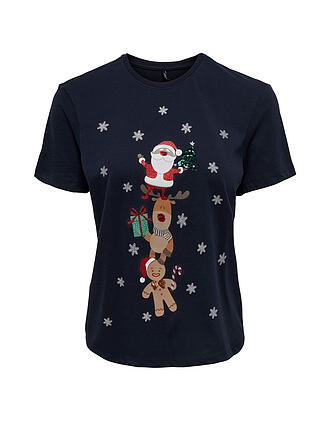 ONLY | T-Shirt ONLYRSA CHRISTMAS | dunkelblau