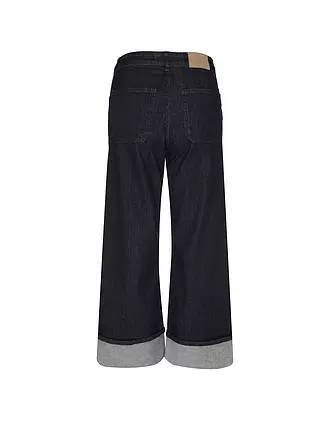 OPUS | Jeans Wide Leg MIVA TURN UP | dunkelblau