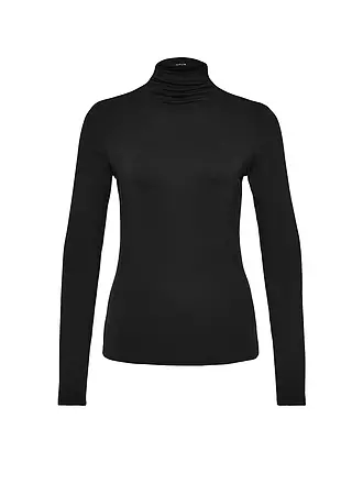OPUS | Langarmshirt SAYAR | schwarz