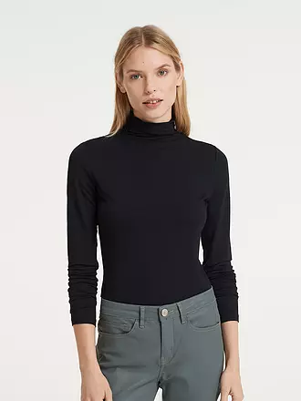 OPUS | Langarmshirt SAYAR | schwarz