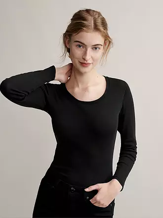 OPUS | Langarmshirt | schwarz