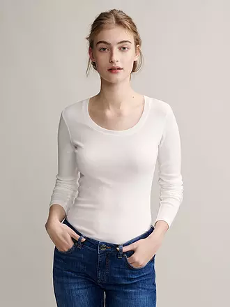 OPUS | Langarmshirt | weiss
