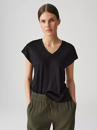 OPUS | T-Shirt SAVILCHEN | schwarz