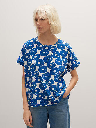 OPUS | T-Shirt SELINE PRINT | blau
