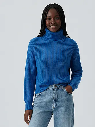 OUÍ | Rollkragenpullover | blau