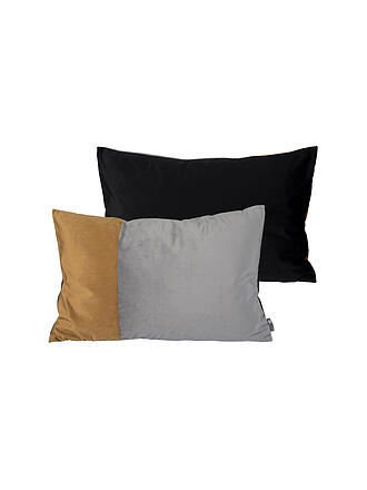 PICHLER | Samt Kissenhülle Filou 40x60cm Bordeaux | grau