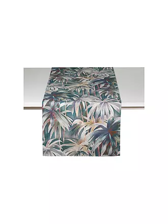 PICHLER | Tischläufer PALMS 50x150cm Lagune | hellgrün