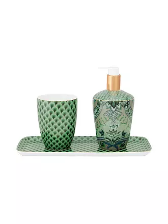 PIP STUDIO | Badaccessoires Set 3tlg Kyoto Festival Dark Pink | hellgrün