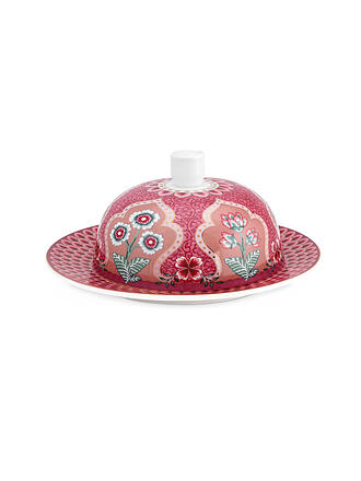 PIP STUDIO | Butterdose rund 17x8cm Flower Festival Dark Pink | beere