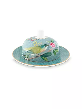 PIP STUDIO | Butterdose rund BLUSHING BIRDS 17x8cm Blau | weiss