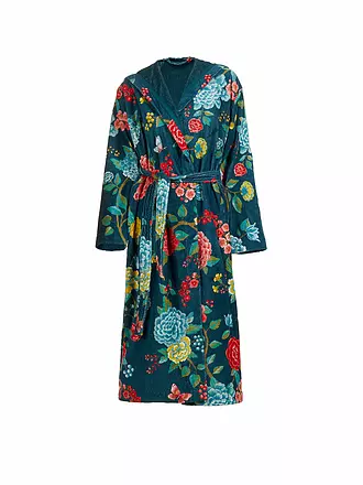 PIP STUDIO | Damen Bademantel Good Evening Weiss | blau